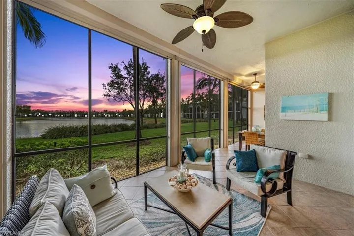 Long Lanai with expansive lake view