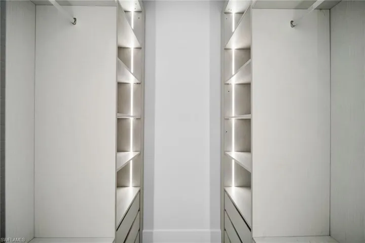 View of walk in closet