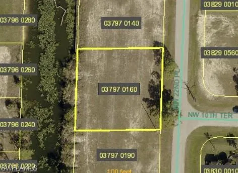 Map of property location with property boundaries highlighted