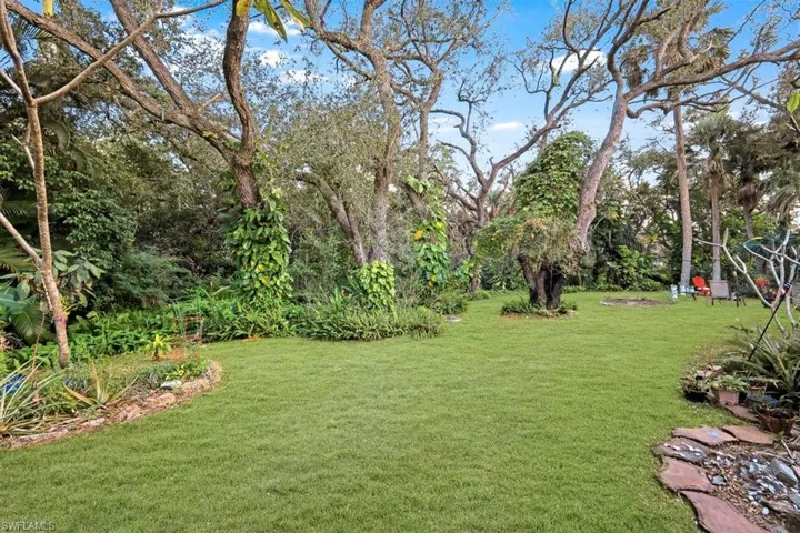 Yard behind the townhouse
