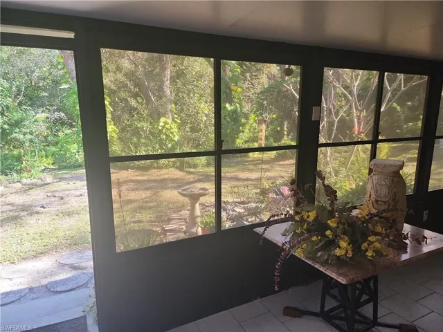 view from patio to backyard