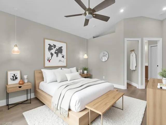 AI Generated furnishing in master bedroom
