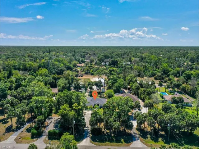 Aerial view of the full property