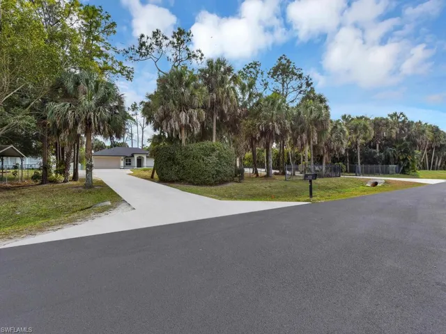 View of driveway leading to the home