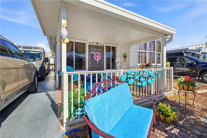View of covered porch
