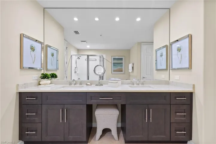 Bathroom featuring double vanity
