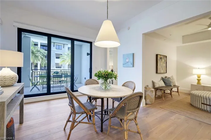 Dining area with lovely views and access to sitting room/den