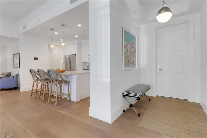 Foyer and open concept kitchen