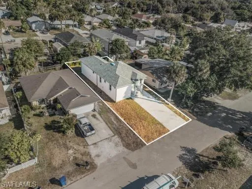 Aerial view of residential area