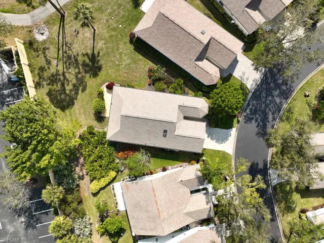 Overhead view displaying the home’s position within the quiet neighborhood.