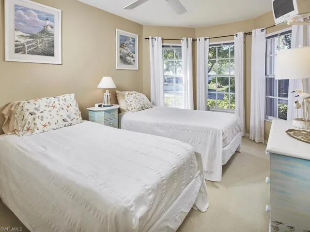 Inviting guest or bedroom with scenic views.