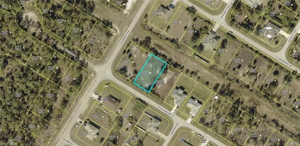 Map of property location featuring property parcel outlined