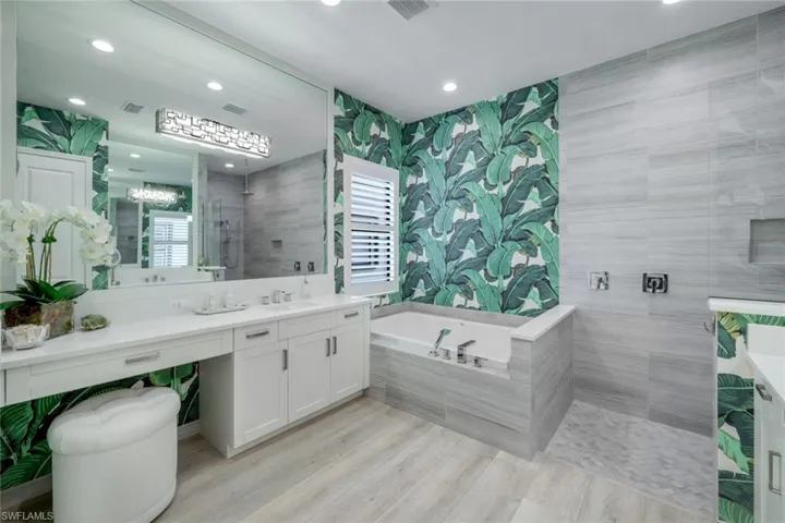 Primary Bath is large with two separate counters and sinks.
