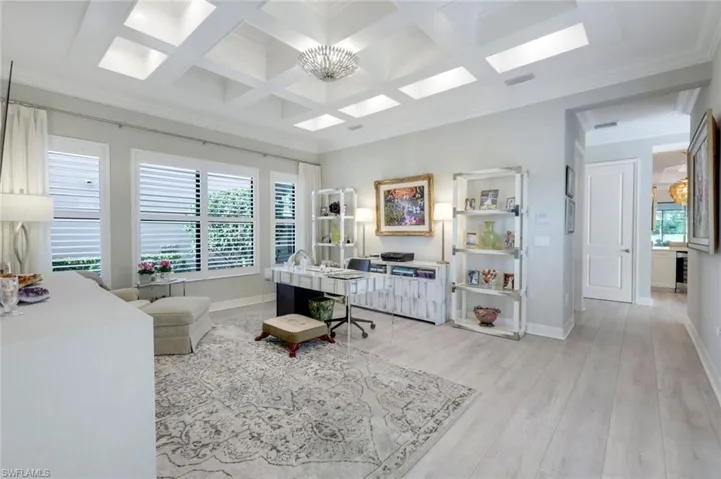 Huge Club Room is adorned by spectacular ceiling treatments with crown moldings and mood lighting.  This room can be used for Bedroom 4, Study, Hobbies, or Kids Playroom!