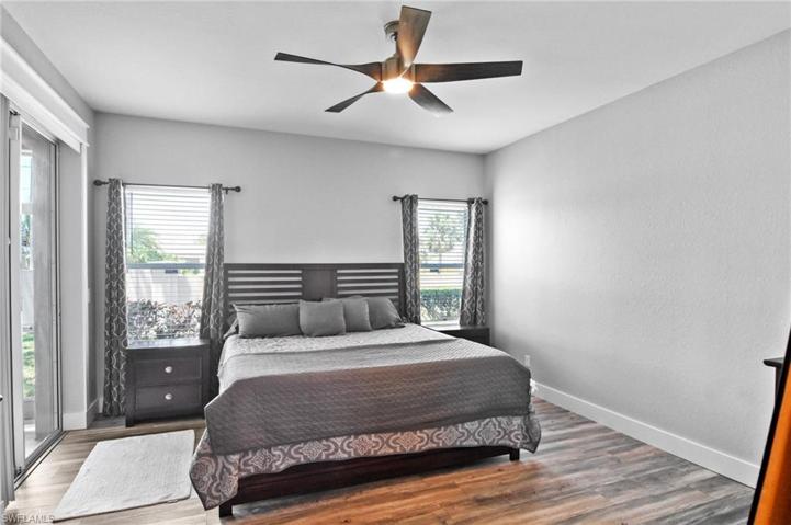 Master bedroom is located on the first floor.