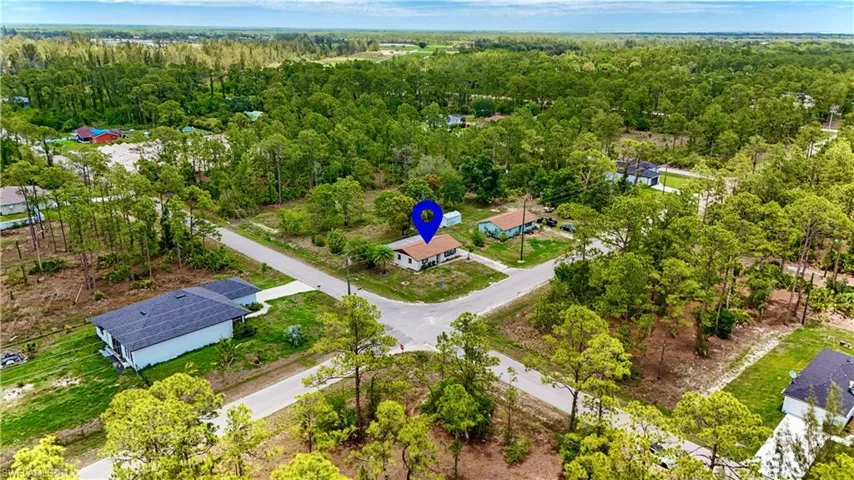 Drone / aerial view of a heavily wooded area