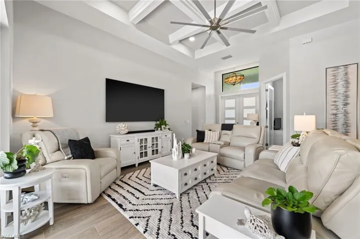 Soaring ceilings with designer detail