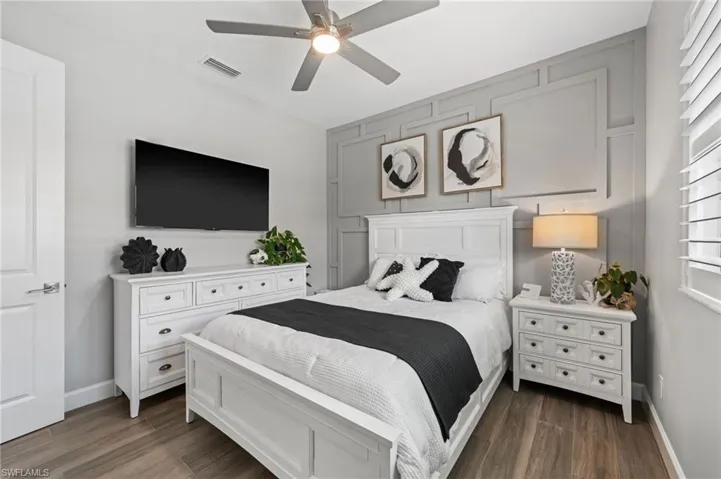 Bedroom 2 with custom accent wall