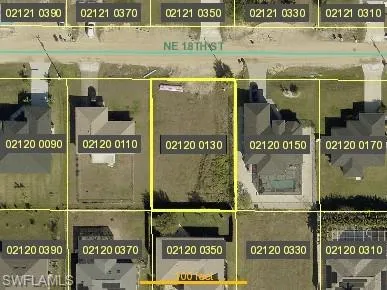 Aerial map of property and surrounding area