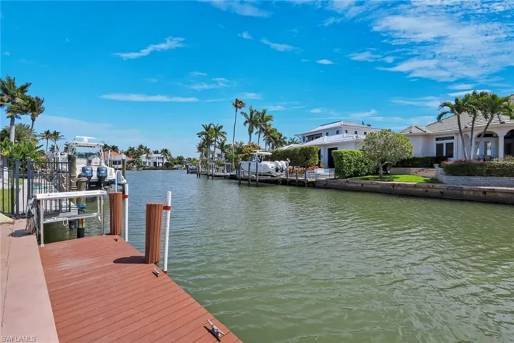 Dock with a water view