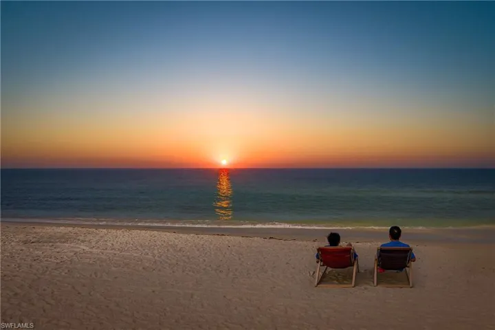 Beach Sunset at Marker 36 in Pelican Bay