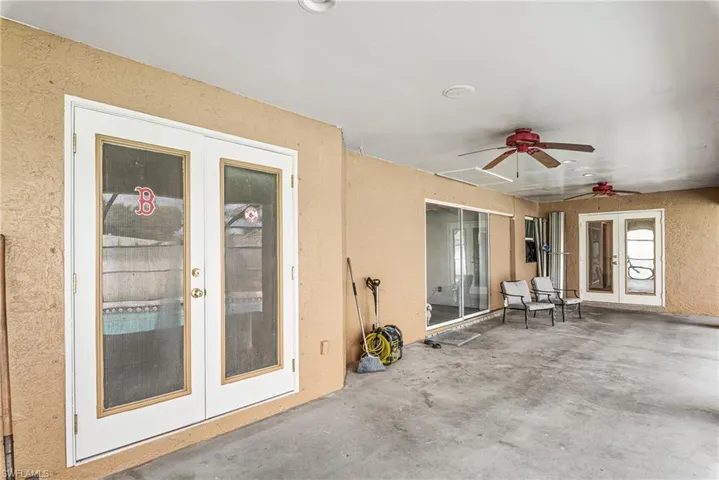 French doors, private entrance to the master suite