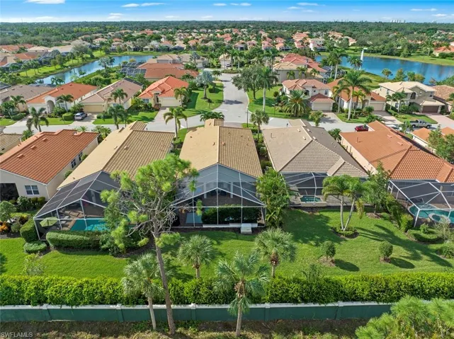 Aerial view of rear of home