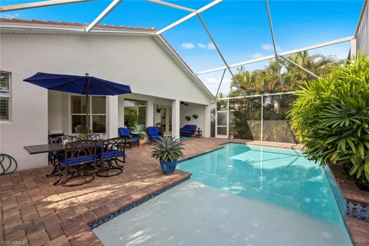 Pool looking back towards covered lanai