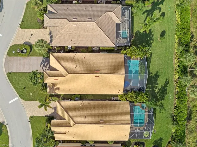 Aerial view directly above home