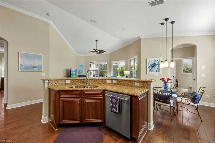 Island overlooking family room