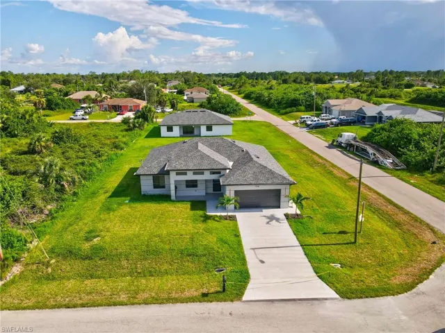 Aerial view of residential area
