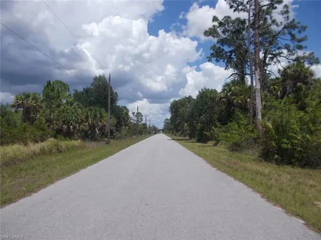 Looking East down the street