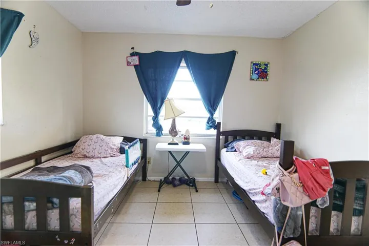 View of tiled bedroom