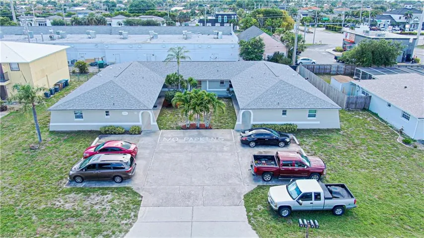 Aerial view of residential area