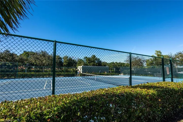 View of tennis court