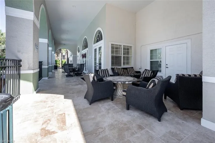 View of patio with an outdoor living space