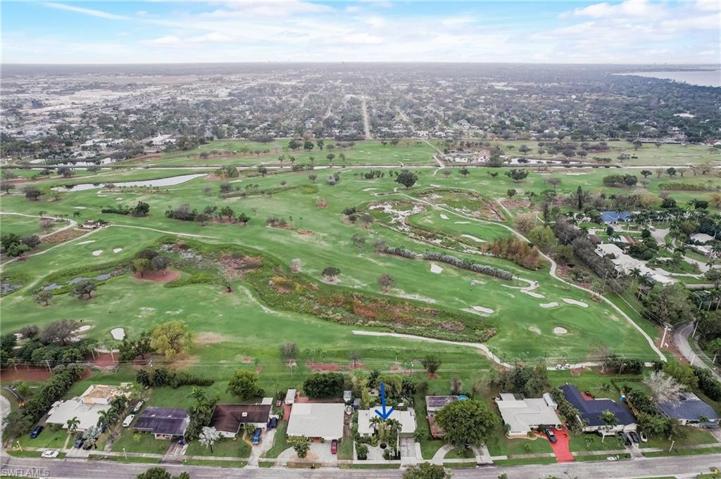 Looking at the golf course.