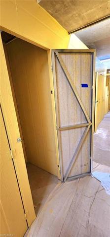 Storage closet for unit #106