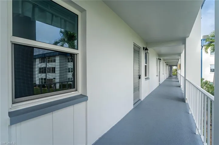 View of condo walk way