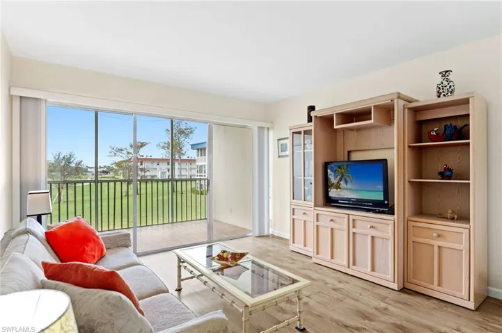 Living room with vinyl flooring