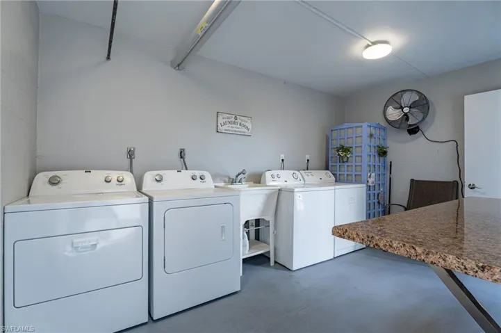 Community laundry is free