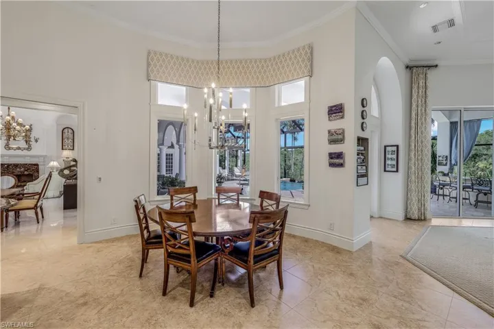 Informal dining area open to great room.