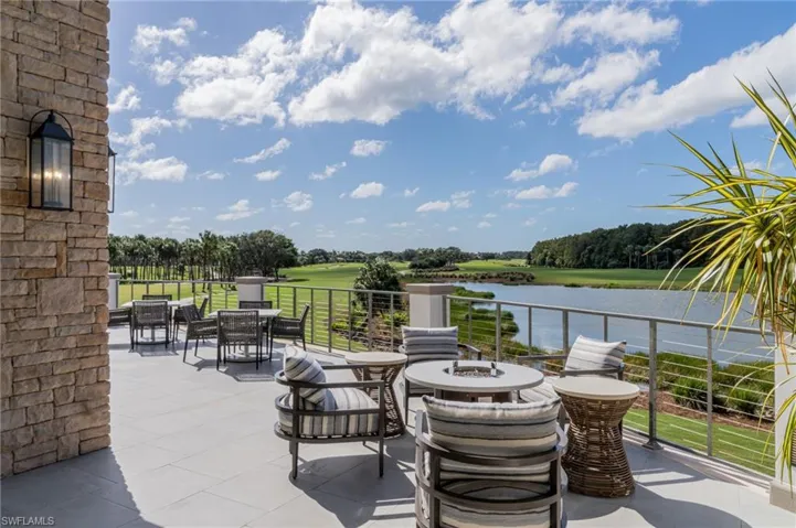 Patio with view of Golf Course