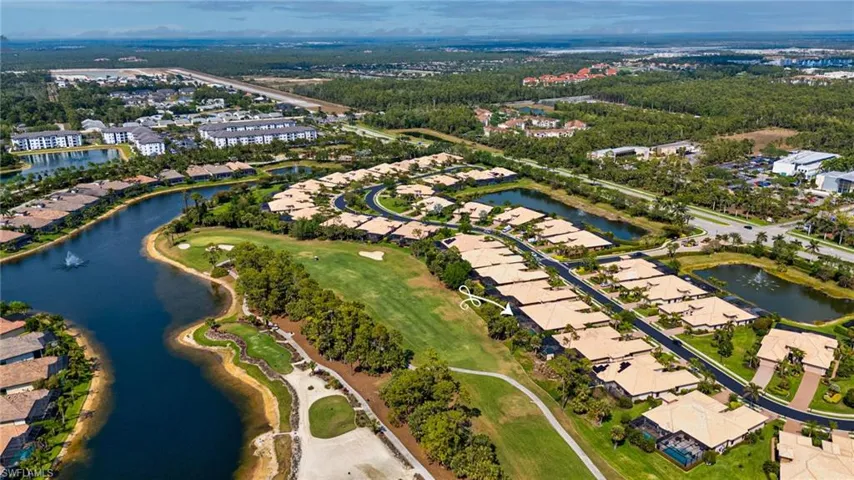 Arial view of the property.  Notice the cartpath is across the fairway!  More privacy for you!