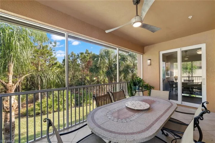 Lanai with preserve view