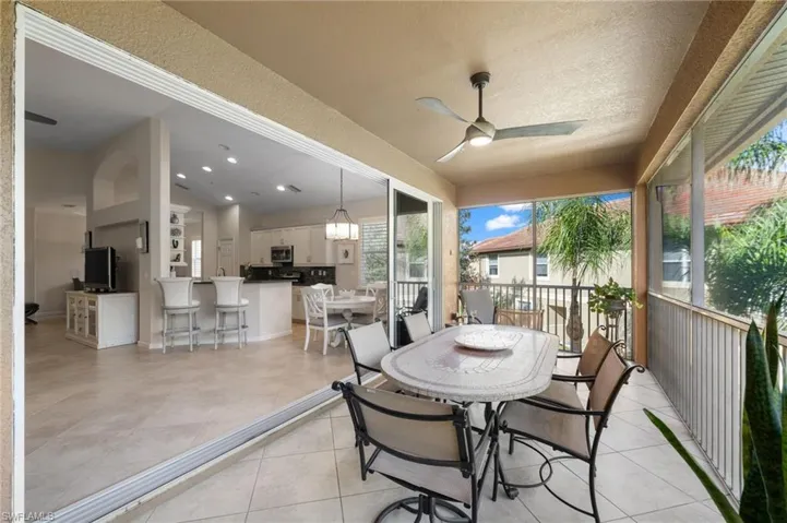Lanai with entry into kitchen/lving room