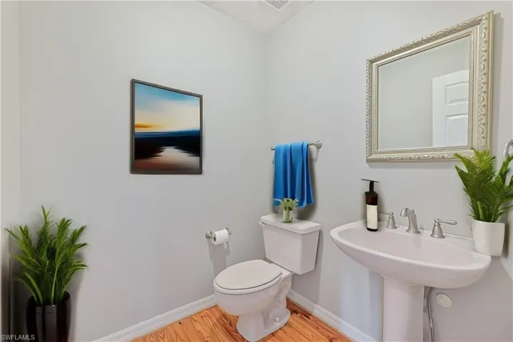 Bathroom featuring hardwood flooring