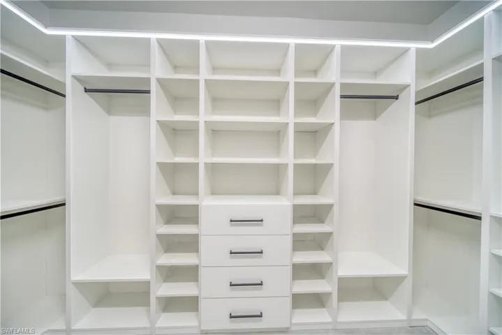 View of spacious Master Bedroom closet