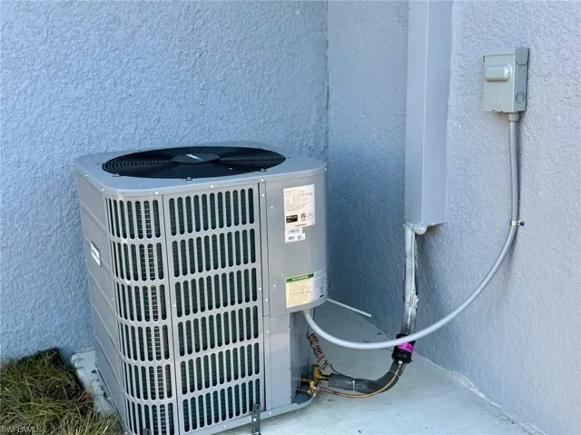Exterior details with cooling unit