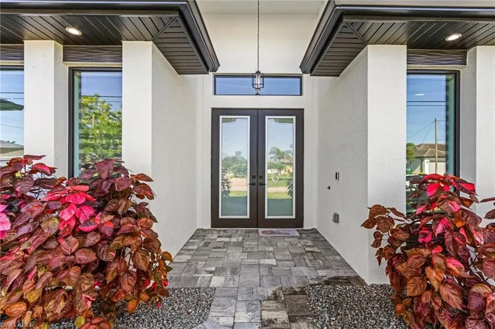 Doorway to property with french doors